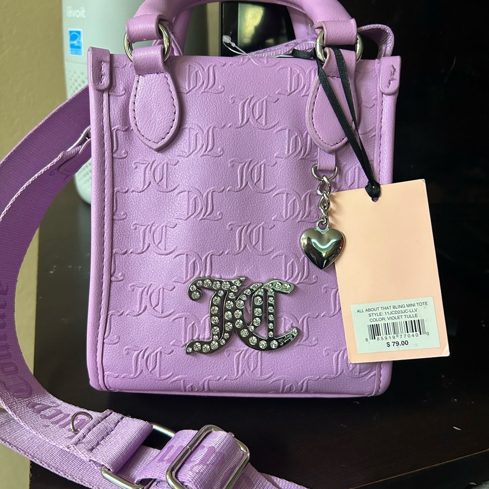 Juicy Couture Purple Mini Bag with Heart Charm